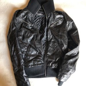 Express Faux Leather Moto Jacket